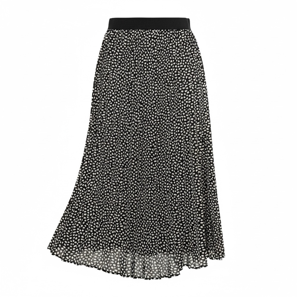 Rachel Zoe Black and White Patterned A-Line Skirt